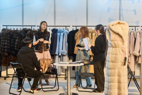 Visitors at Seoul Fur Fair 2024